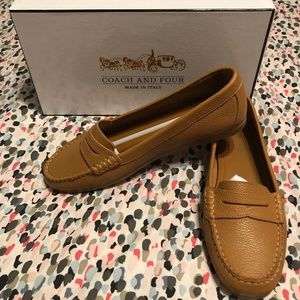 Coach and Four Nerys Penny Loafers in Cognac